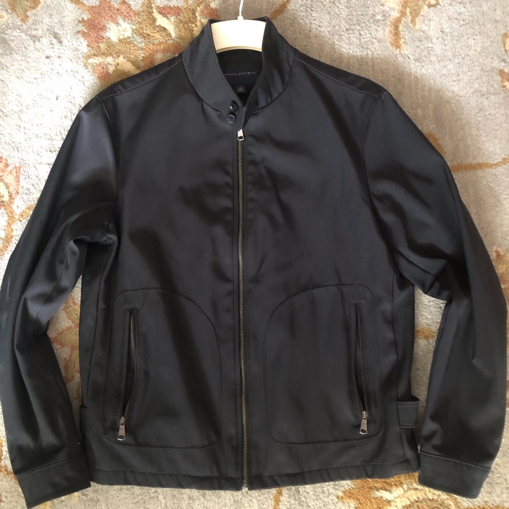 Banana Republic Black Lightweight Zip Jacket